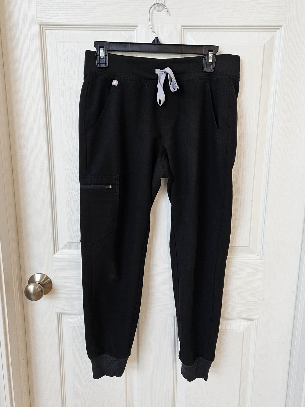 FIGS Zamora Jogger Scrub Pants Small Petite Black Drawstring S/P